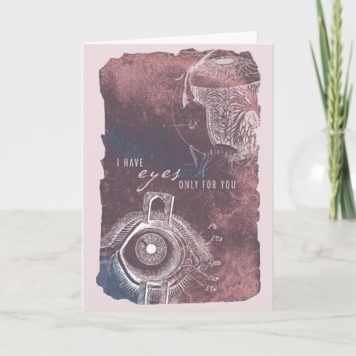 Grungy Anatomical Eye Valentines Day Card