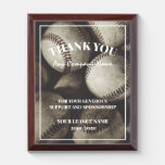 Grungy Baseballs On A Shelf Team/league Sponsor Award Plaque at Zazzle