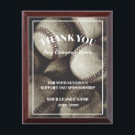 Grungy Baseballs on a Shelf Team/League Sponsor Award Plaque<br><div class="desc">Old grungy baseballs sitting on a shelf. 
Weathered texture with dramatic lighting and matte effect. 

Customize with easy to use templates,  design is fully customizable.</div>