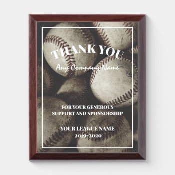 Grungy Baseballs On A Shelf Team/league Sponsor Award Plaque by LEAH_MCPHAIL at Zazzle