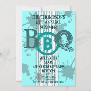 Grungy BBQ Modern Invitation