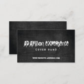 Grungy Black Chalkboard Business Card for Band/DJs (Front/Back)