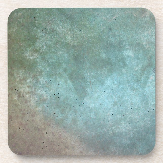 Grungy Blue Beverage Coaster (Front)
