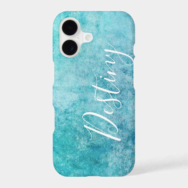 Grungy Blue Texture Iphone Case (Back)