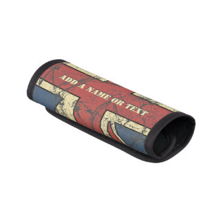 Grungy British Union Jack Flag Luggage Handle Wrap