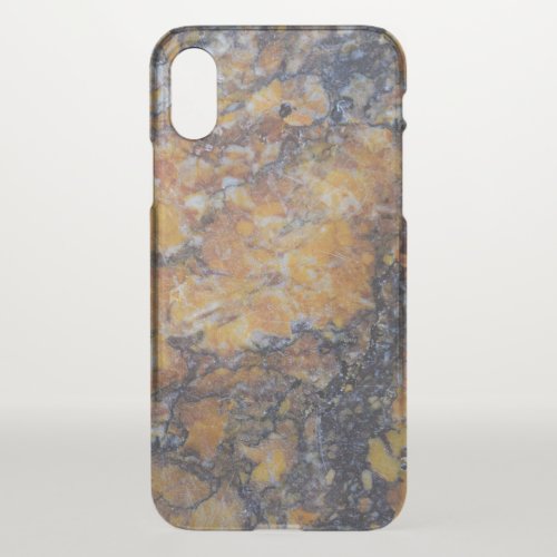 Grungy Brown Faux Marble Background iPhone X Case