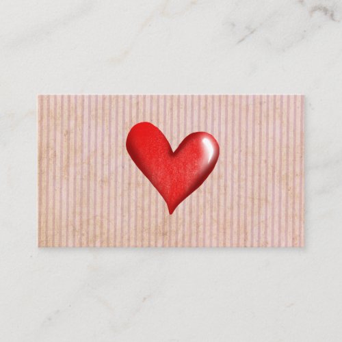 Grungy Business Cards Heart