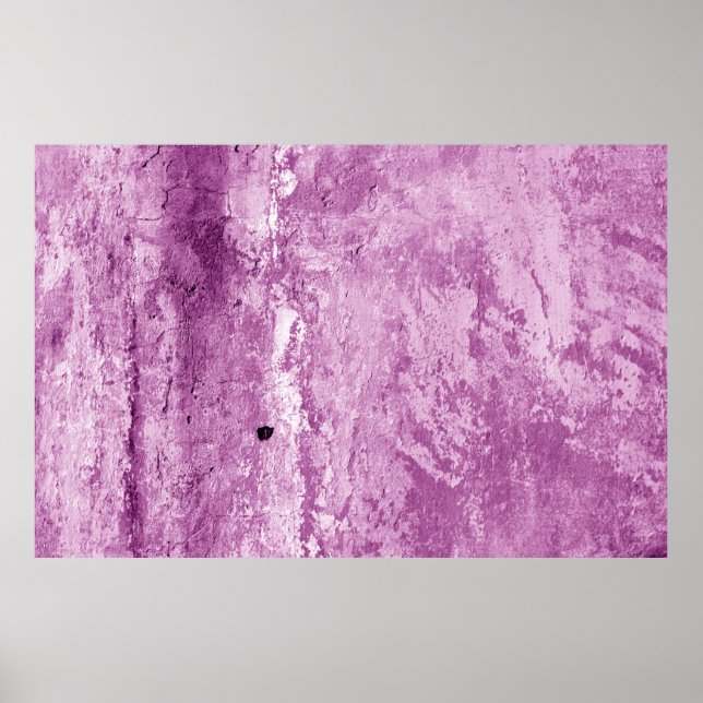 Grungy cement wall texture in purple tone. Abstrac Poster (Front)