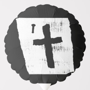 Grungy Christian Cross Balloon