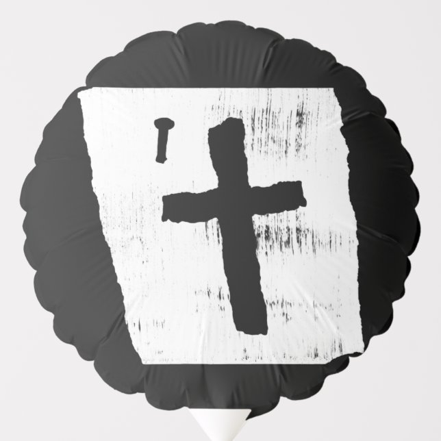 Grungy Christian Cross Balloon (Front)