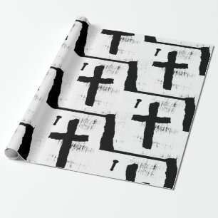 Grungy Christian Cross Wrapping Paper
