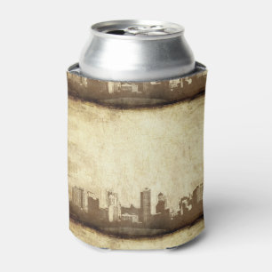 Grungy city background can cooler