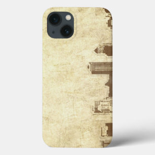 Grungy city background iPhone 13 case
