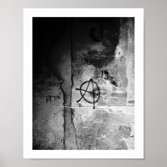 Grungy City Wall Anarchy  Poster (Front)