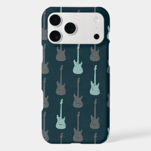 Grungy Classic Electric Guitar Polkadot blue grey iPhone 17 Pro Max Case