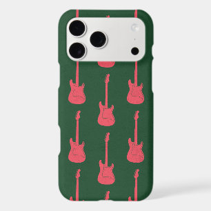 Grungy Classic Electric Guitar Polkadot pink green iPhone 17 Pro Max Case