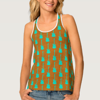 Grungy Classic Electric Guitar Polkadot toxic Tank Top
