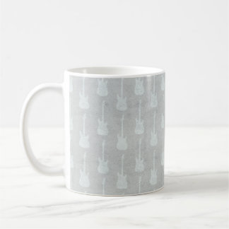 Grungy Classic Electric Guitar Polkadot whites Coffee Mug