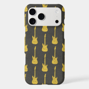 Grungy Classic Electric Guitar Polkadot yellow iPhone 17 Pro Max Case