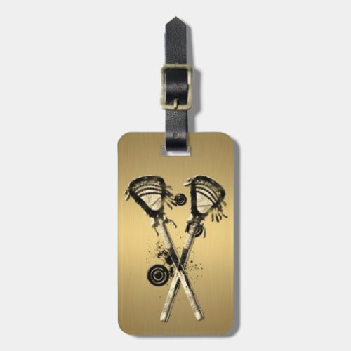 Grungy  Cool Lacrosse Custom Luggage Tag