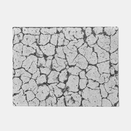 Grungy Cracked Paint Concrete  Doormat