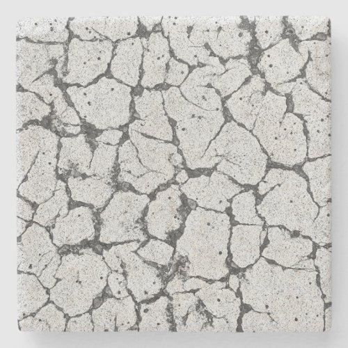 Grungy Cracked Paint Concrete  Stone Coaster