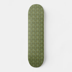 Grungy Dark Green Scallops Skateboard Deck