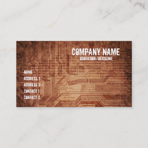 Customizable grungy design business card