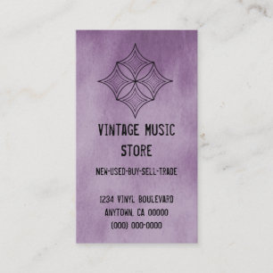 Grungy Diamond Business Card, Lilac Card