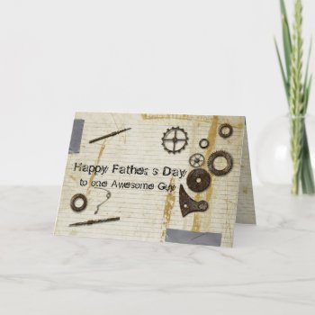 Grungy Dirty Father's Day Card by MarceeJean at Zazzle
