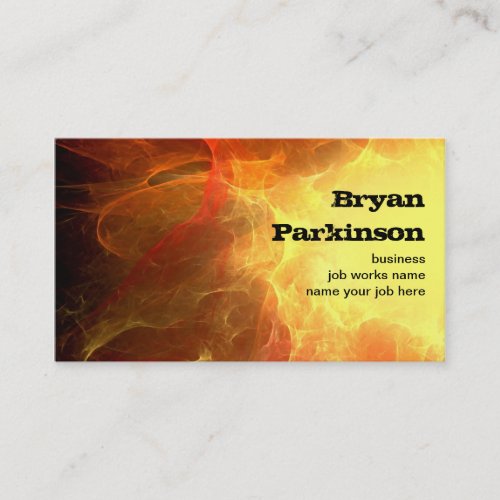 grungy fire business card