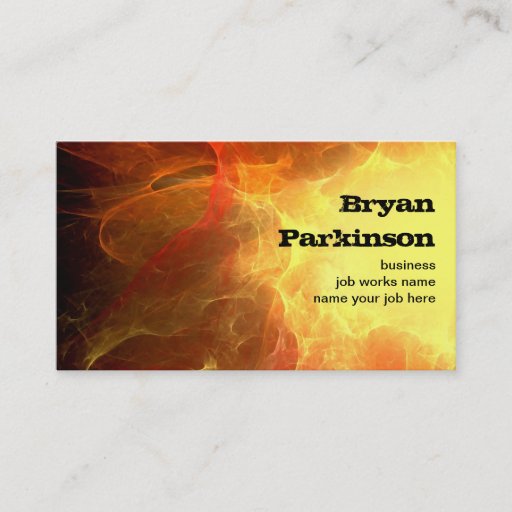 Customizable grungy fire business card