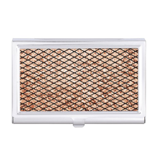 Grungy Fishnets Texture Business Card Case (Front)