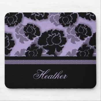 Grungy Floral Decadence Mousepad  Lavender Mouse Pad by Superstarbing at Zazzle
