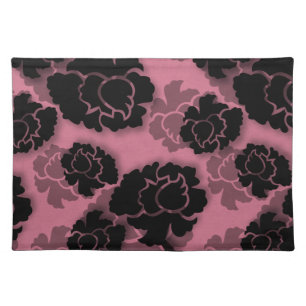 Grungy Floral Decadence Placemat, Pink Placemat