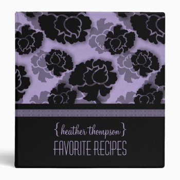 Grungy Floral Decadence Recipe Binder (1.5 Inch) by Superstarbing at Zazzle