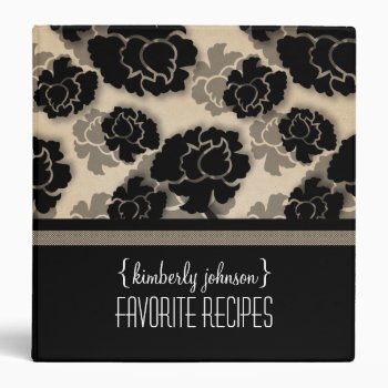 Grungy Floral Decadence Recipe Binder (1.5 Inch) by Superstarbing at Zazzle