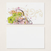 Grungy flowers Profile Card (Front & Back)