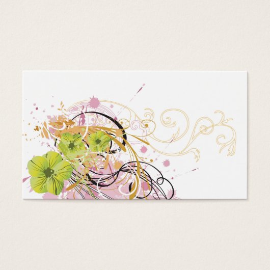 Grungy flowers Profile Card (Front)