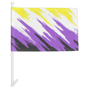 Grungy Funky ZigZag Abstract Nonbinary Pride Flag