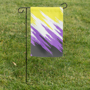 Grungy Funky ZigZag Abstract Nonbinary Pride Flag