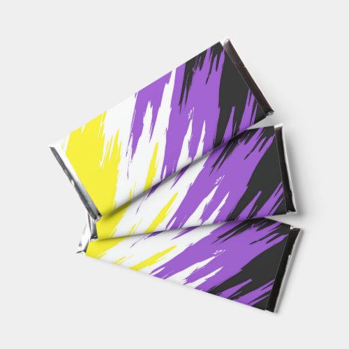 Grungy Funky ZigZag Abstract Nonbinary Pride Flag Hershey Bar Favors