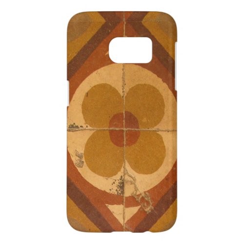 Grungy Geometric Floral Ceramic Tiles Samsung Galaxy S7 Case