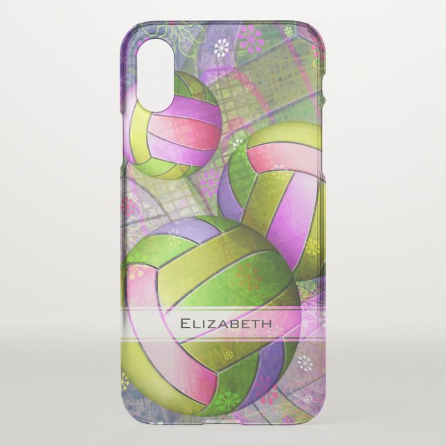 Grungy Girls' Volleyball Uncommon iPhone Case (Back)