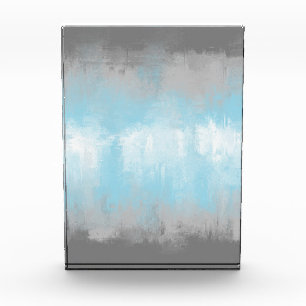 Grungy Glitchy Funky Abstract Demiboy Pride Flag Acrylic Award