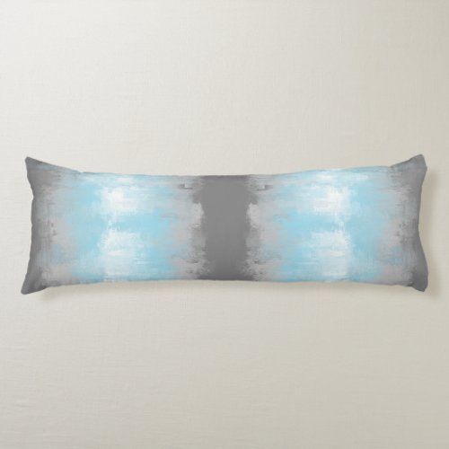 Grungy Glitchy Funky Abstract Demiboy Pride Flag Body Pillow