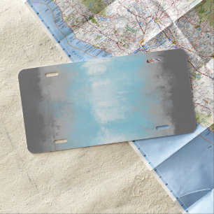 Grungy Glitchy Funky Abstract Demiboy Pride Flag License Plate