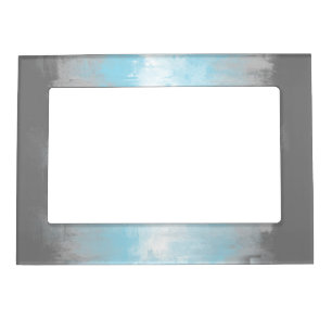 Grungy Glitchy Funky Abstract Demiboy Pride Flag Magnetic Frame