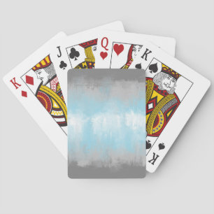 Grungy Glitchy Funky Abstract Demiboy Pride Flag Poker Cards