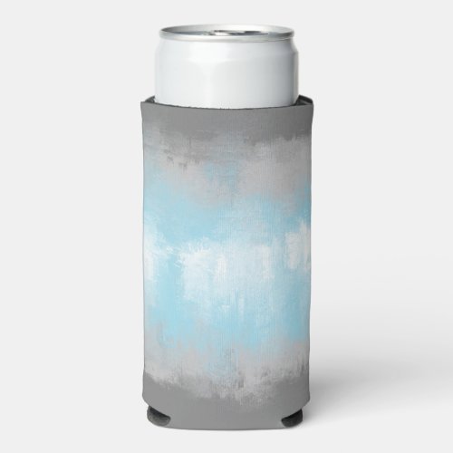 Grungy Glitchy Funky Abstract Demiboy Pride Flag Seltzer Can Cooler